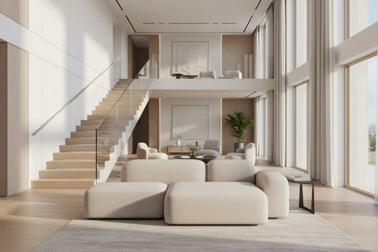 Max 3-seater modular corner sofa in beige fabric JSFE39365