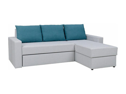 Artigeo 111 Corner Sofa Grey with Sleeping Function and Bed Box, 234x156x82cm VBLS21759