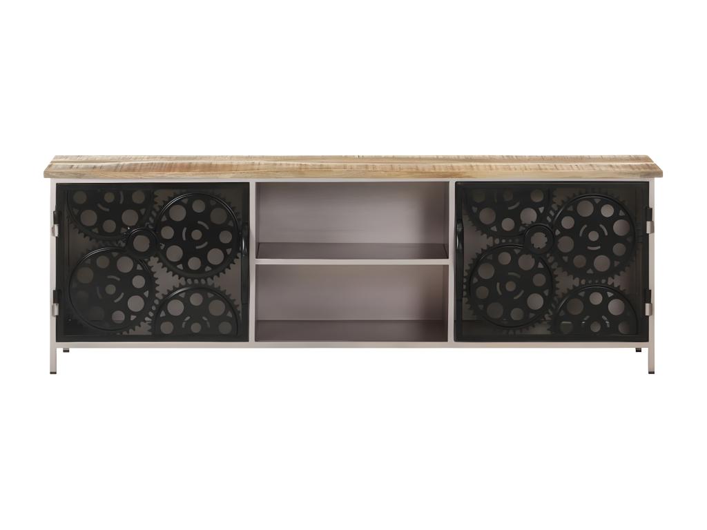 TV stand 120x30x40 cm Raw mango wood QKWZ93120