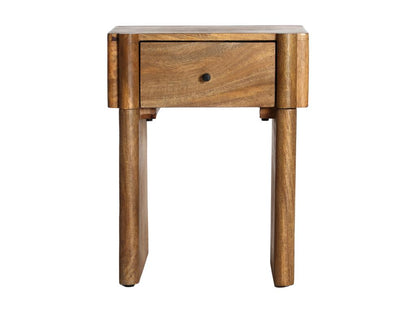 Brown mango wood bedside table 40x35x50 cm YVDX58371