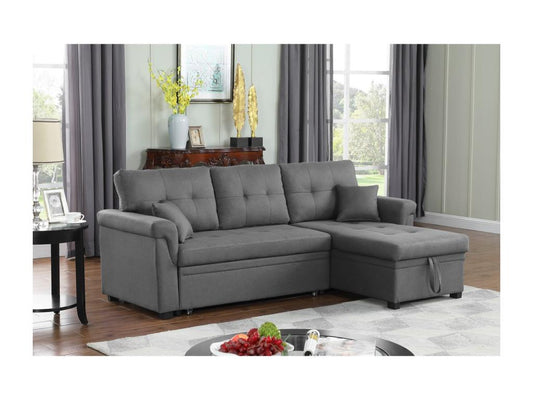 Chezlova KRLP64661 4-seater light grey corner sofa bed
