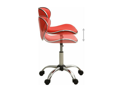 Red Faux Leather Office Chair TCRJ15363