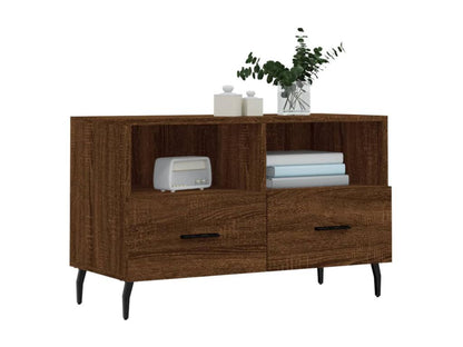 Brown Oak TV Stand 80x36x50 cm Engineered Wood YLWS87528