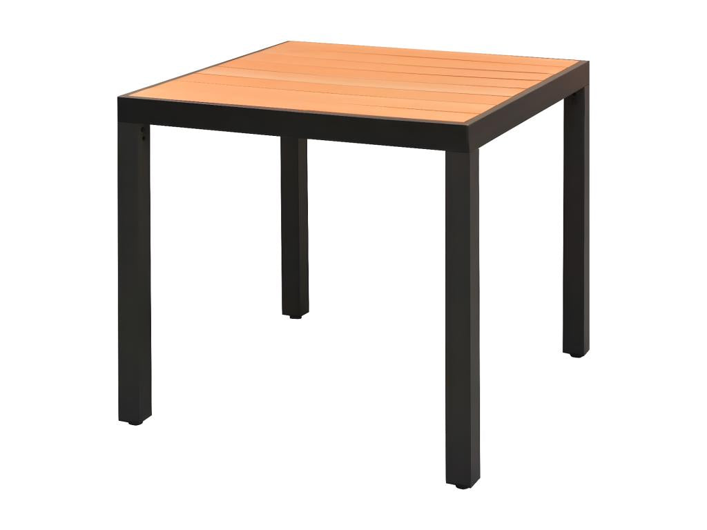 Chezlova Premium - Brown Garden Table 80x80x74 cm Aluminium and Chezlova TKPR04748