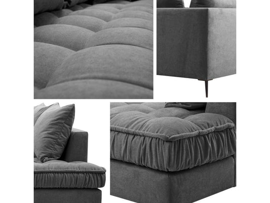 Chezlova 113 Corner Sofa Grey 306x227x90cm HXBU75686