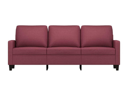 3-seater sofa, burgundy red, 180 cm, fabric RYJI75848