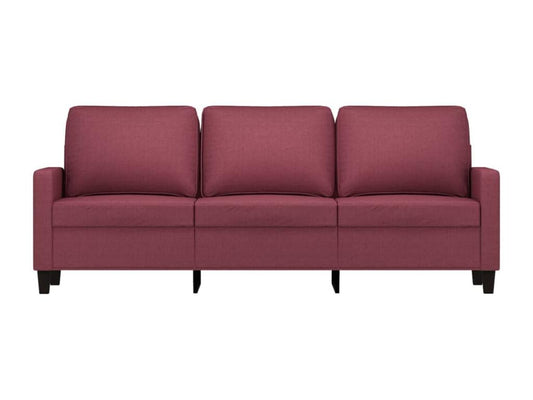 3-seater sofa, burgundy red, 180 cm, fabric RYJI75848