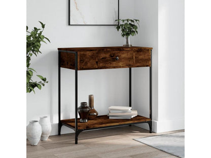 Smoked oak console table 75x34.5x75 cm engineered wood ZAJH65834