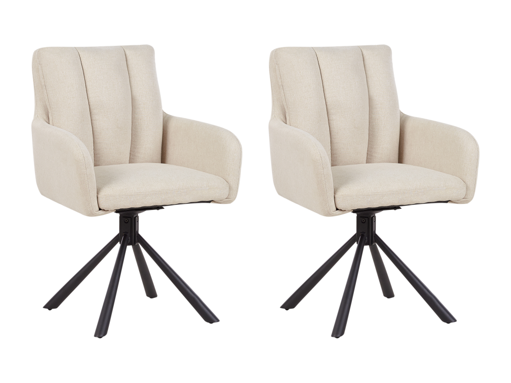 Set of 2 Chezlova Beige Dining Chairs HQDX42509