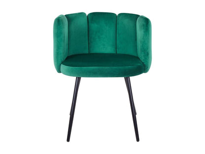 Set of 2 Agal Velvet Designer Chairs 75cm Green QLVI03930