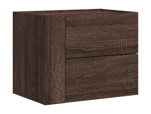 Artigeo Premium - Wall-mounted bedside table, brown oak, 45x30x35 cm, TAXB52510