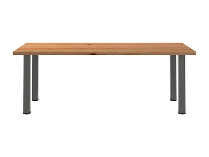 Light brown rectangular solid oak dining table WCIO29186