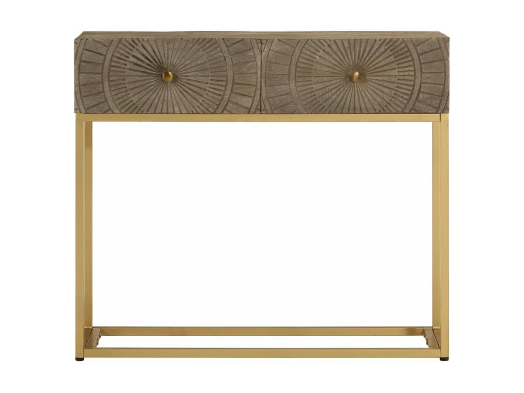 Console table 90x30x76 solid mango wood and iron NVIX91331