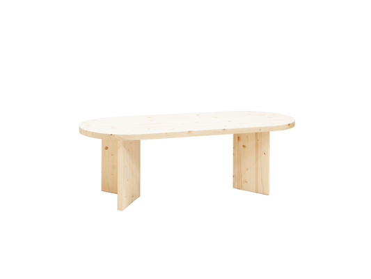Natural fir wood dining table 200x75cm - Chezlova AEKM65730