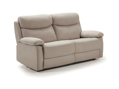 Chezlova 3-seater manual sofa in cream-colored fabric - W- 190 x D- 90 x H- 103 cm GEMZ35932