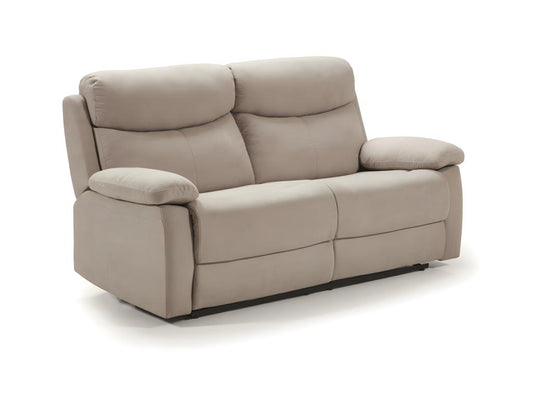 Chezlova 3-seater manual sofa in cream-colored fabric - W- 190 x D- 90 x H- 103 cm GEMZ35932