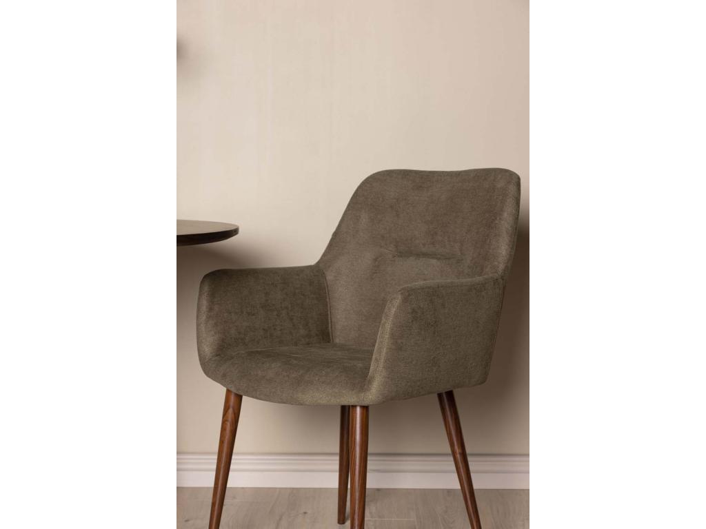 Tomorrow dining chair with brown armrests SVEA11094