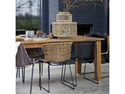 Chezlova - Set of 2 indoor/outdoor chairs in woven resin - Black AYRT31802