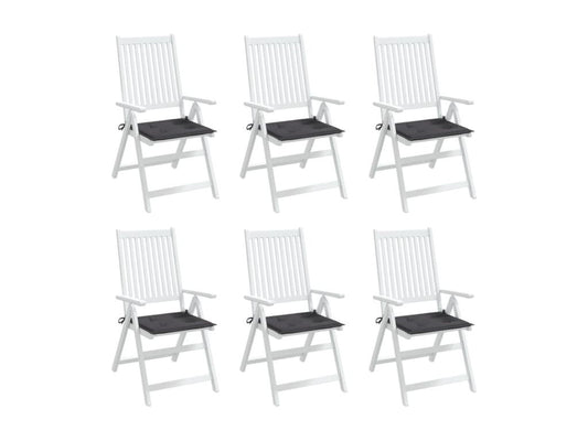 6-piece anthracite garden chair cushions, 50x50x3 cm, XFQY19207