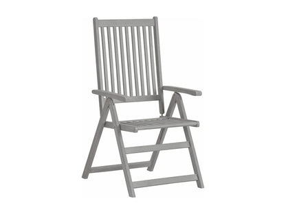Artigeo LFXO60619 3-Piece Reclining Garden Chairs, Grey Solid Wood