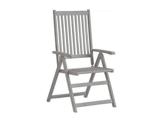 Artigeo LFXO60619 3-Piece Reclining Garden Chairs, Grey Solid Wood