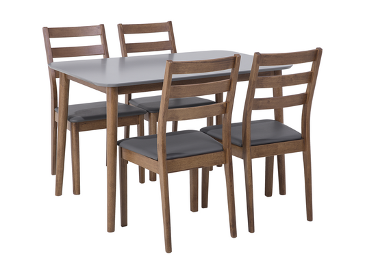 Chezlova MDXZ76873 Table and 4 Chairs Set 118x77 cm