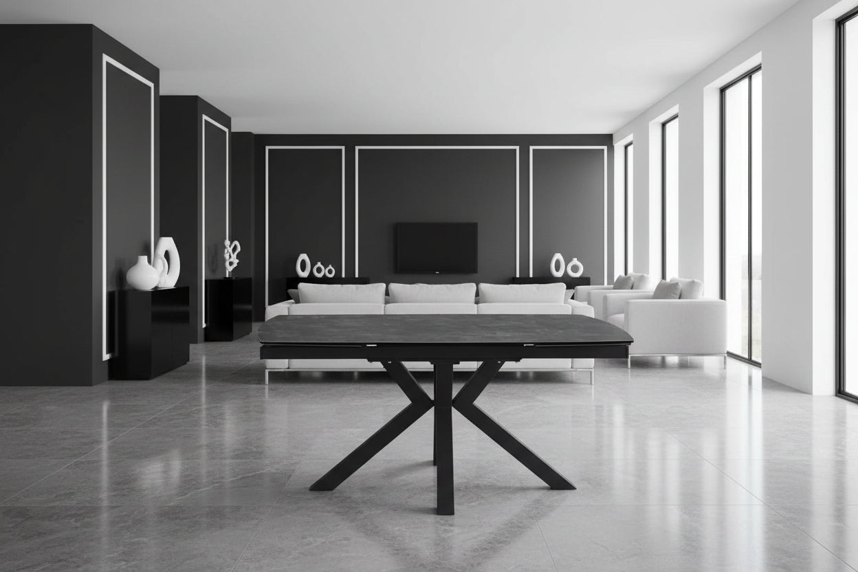 Chezlova - Extendable Ceramic Dining Table, Brown MMVN90888