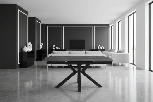 Chezlova - Extendable Ceramic Dining Table, Brown MMVN90888