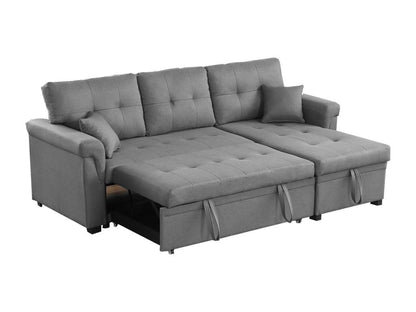 Chezlova KRLP64661 4-seater light grey corner sofa bed
