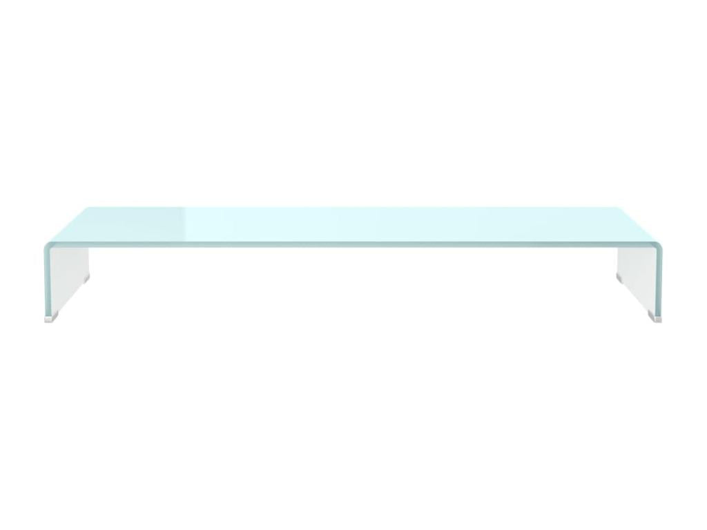 TV stand/Monitor stand 100x30x13 cm green glass PUSA77948