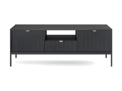 Chezlova TV stand with 2 doors and 1 drawer, 154 cm, Black VNAX58665