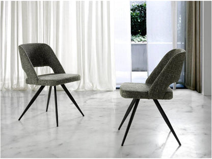 Chezlova fabric chair with black steel legs - set of 2 - Chezlova color 40 ETIE96679