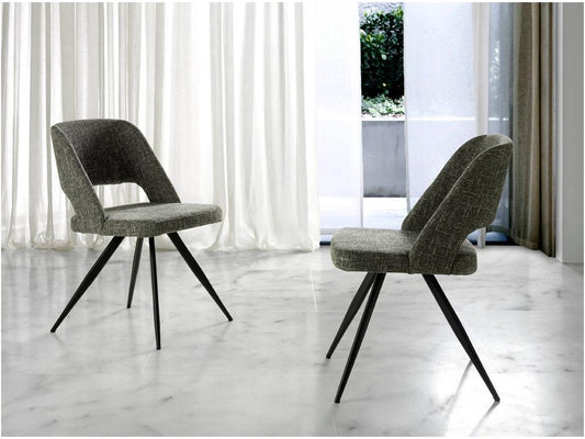 Chezlova fabric chair with black steel legs - set of 2 - Chezlova color 40 ETIE96679
