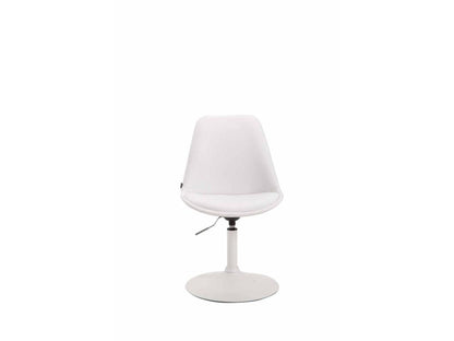 Dining chair - Faux leather / Metal - White - Chezlova HMXG37158