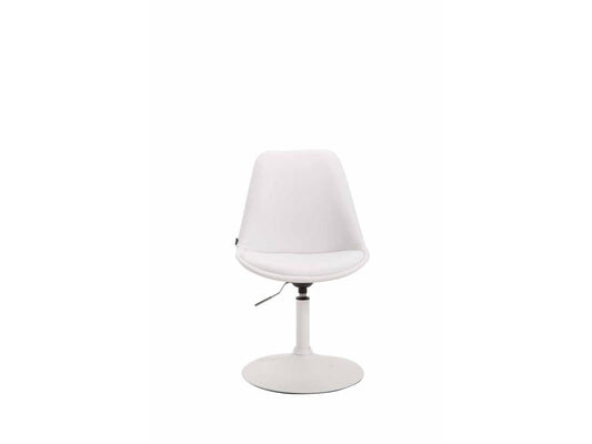 Dining chair - Faux leather / Metal - White - Chezlova HMXG37158